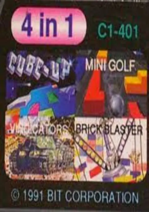 4-in-1 (Mini Golf, Cube-Up, Brick Blaster, and Vindicators) (Bit Corp) (1991) ROM